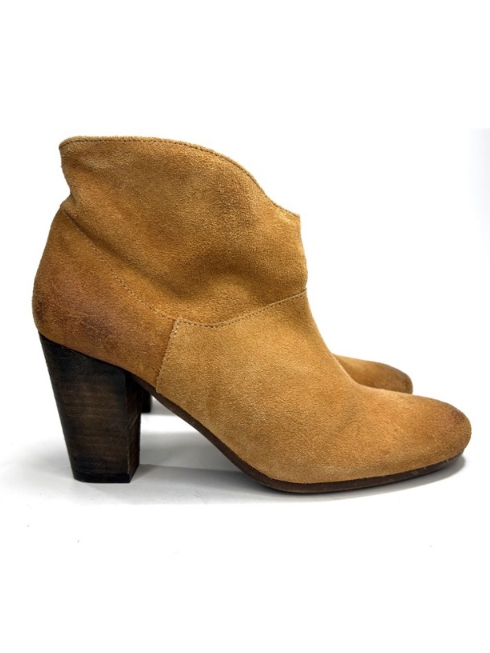 Jeffrey Campbell Free People Tan Suede Heeled Boots | 38